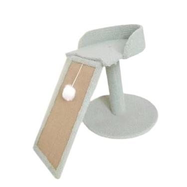 Imagem de Ioensy Árvore de gato com poleiro com torre de atividade de arranhões, com brinquedo de bola de sisal sisal scratcher para gatinho de gato, Azul Claro
