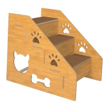 Imagem de Bothyi Escada para cães e animais de estimação, acessórios para animais de estimação, escada para filhotes, para gatos idosos, casinha para gatos, sofá ou, 3 Camadas