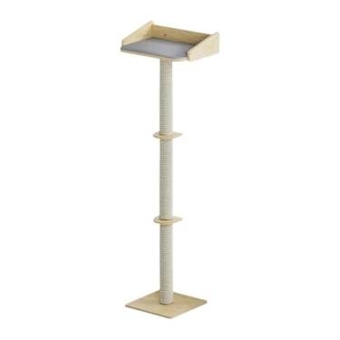 Imagem de Bothyi Centro alto da atividade do cargo do risco do gato de 134cm, mobília do gato com cama para gatos internos brincam o risco do descanso da escalada