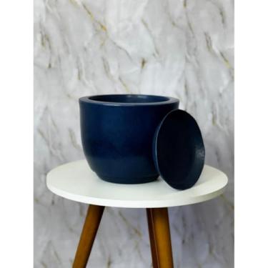 Imagem de Vaso de Planta Cone Moderno Decorativo para Casa Jardim e Varanda – Elegância e Estilo Minimalista (Bojo 1 Azul Marmorizado)