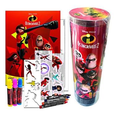 Imagem de Disney - tubo histórias para colorir - os incríveis 2 - DCL, Sortido