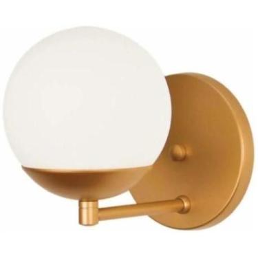 Imagem de Arandela Moderna Jabuticaba Dourada 1 Globo Bola De Vidro Le - Arevo I