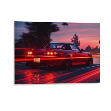Imagem de HouLaiZhe S2000 Sports Speed Neon Art Posters Canvas Wall Estética Sala Decoração de Parede Impressões Galeria Sala Decoração de Parede para Quarto Sala de Estar Escritório 24 x 32 polegadas (60 x 80
