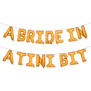 Imagem de A Bride in A Tini Bit Balões de letras para decoração de festa de despedida de solteira com tema Espresso Martini (A BRIDE IN A TINI BIT Orange)