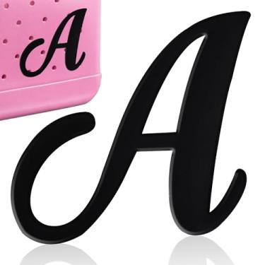 Imagem de CTOHN Berloques de letras para bolsa Bogg, acessórios decorativos de inserção de letras do alfabeto para bolsa de praia, Plástico, Sem pedras preciosas