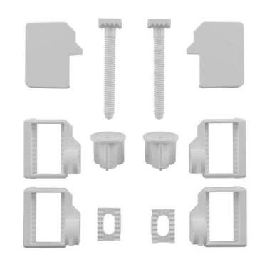 Imagem de Kit Reparo Fixação Parafusos Assento Tampa Vaso Branco Astra Almofadad