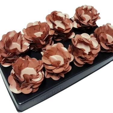 Imagem de Forminhas para Doces Finos em Formato de Flor 40 Unidades | Duas Camadas de Pétalas | Base 3cm para Bombom | Ideal para Casamentos, Festas, Aniversários e Batizados (Ouro Rose)