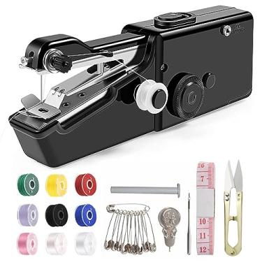 Imagem de Máquina de costura portátil, mini máquina de costura para iniciantes e adultos de costura rápida, máquina de costura portátil com suprimentos de costura adequada para casa, viagens, faça você mesmo