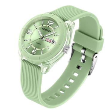 Imagem de Relógio Casual com Luz Noturna, Calendário, Quartzo - - Sanda, Verde