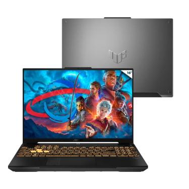 Imagem de Notebook Asus TUF Gaming - Core 5 210H, 16GB, 512GB, RTX 3050, 16 144Hz FHD Windows 11 - Mecha Gray