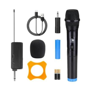 Imagem de Microfone Sem Fio Portátil De 2 Canais Para Karaokê KTV Casamento Fest