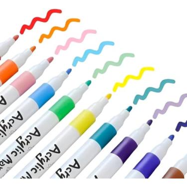 Imagem de Kit 80 Canetas Acrílicas Permanentes – Pontas Finas 0,5mm, Cores Vibrantes e Resistentes, À Prova d’Água – Para Arte, DIY, Personalização e Artesanato em Diversas Superfícies