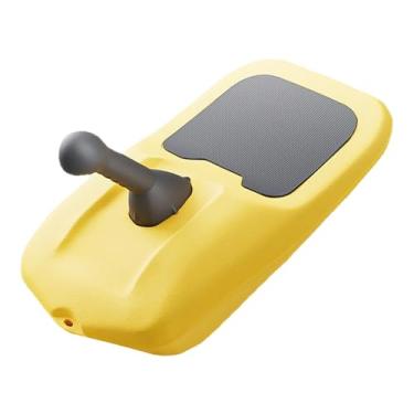 Imagem de simhoa Trenó de inverno para neve com assento antiderrapante, ideal para grama, trenó e tobogã para jardim, Amarelo