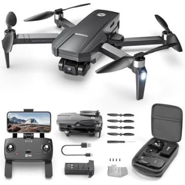 Imagem de Holy Stone HS720R Drones GPS Gimbal de 3 eixos com câmera para adultos 4K EIS; drone FPV RC, quadricóptero dobrável com alcance de controle de transmissão de vídeo de 30 metros, motor sem escova