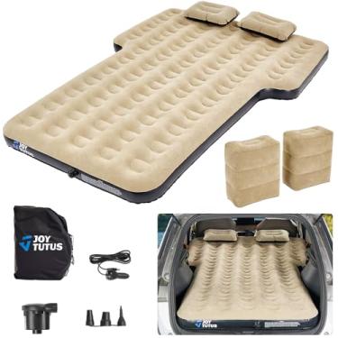Imagem de JOYTUTUS Colchão de ar SUV com extensor para acampamento de carro, colchão inflável 3.0 engrossado, anti-vazamento, com 2 travesseiros e colchão de cama de carro com bomba de ar