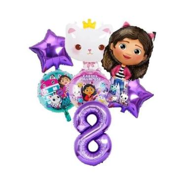 Imagem de Conjunto De Balões Gabby Dollhouse Para Meninas, Decoração De Festa De