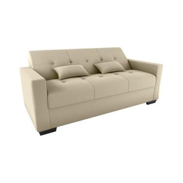 Imagem de Sofá Cama Casal Lavínia 3 Lugares 203cm Matrix, Suede Bege
