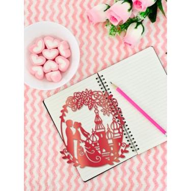 Imagem de 1 estêncil de matriz de corte de aço carbono, cor de aço inoxidável, padrão temático de casamento, matriz de corte para álbum de fotos faça você mesmo, cartão de papel decorativo em relevo, 13,6 x 12