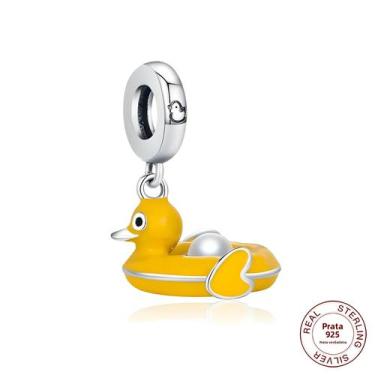 Imagem de Pingente De Boia De Pato Amarelo Em Prata Esterlina 925 Para Pulseiras