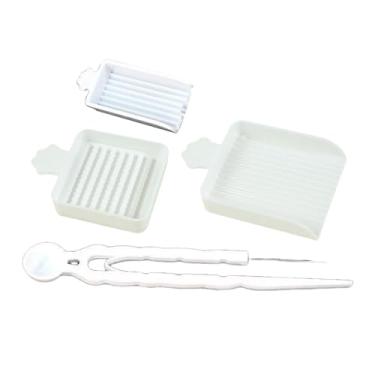 Imagem de oshhni Kit de 4 ferramentas para miçangas de fusão de 2,6 mm, ferramenta de eficiente, ferramenta de bandeja de seleção sem esforço, alinhador, Branco