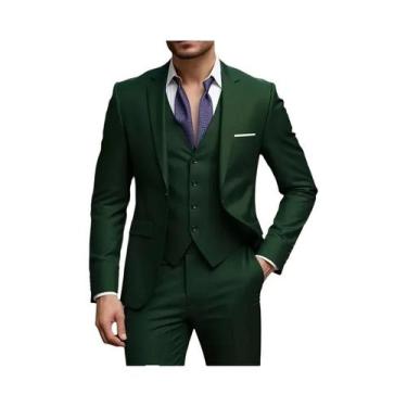 Imagem de Conjunto De Terno Slim Fit Preto Para Homens, Elegante Para Casamentos