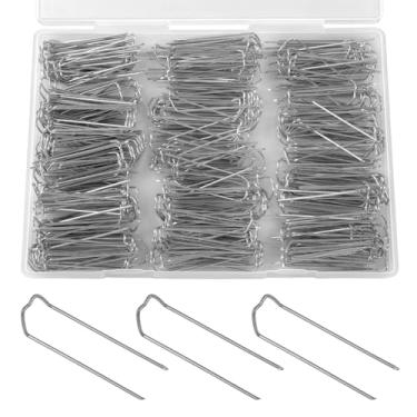 Imagem de SPEEDWOX 300 alfinetes florais verdes 4 cm em forma de U broche de samambaia floral premium metal afiado para plantas de flores afiadas de palha para fazer grinaldas de palha suprimentos de arranjos