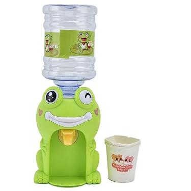 Imagem de YOUTHINK Dispensador de água de Brinquedo, Mini Dispensador de Bebidas de Plástico Com Som e Luz para Crianças Fingir Brincar, Promove Habilidades Motoras e Imaginação (Sapo grande e fofo)