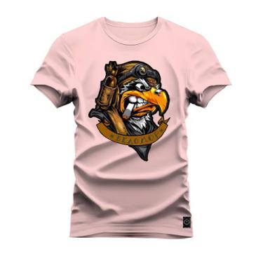 Imagem de Camiseta Plus Size Confortável Premium Estampada Beamop, G4, Rosa