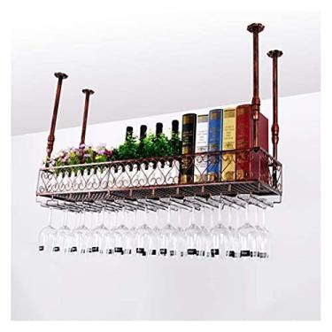 Imagem de Suporte de vinho para bar KTV Suporte especial para copos suspenso Suporte de vinho criativo Suporte de vinho (Cor: Bronze Tamanho: 100 * 25 cm) (Bronze 80 * 25 cm) (Bronze 50 * 25 cm)