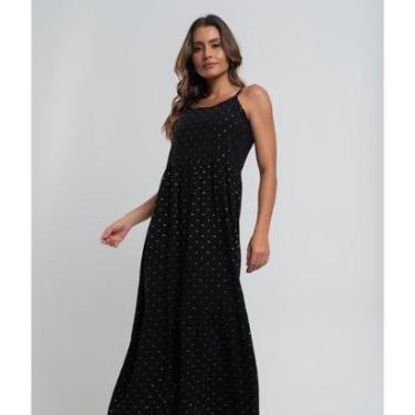 Imagem de Vestido Midi Viscose Babado Com Lurex Salvatore Fashion-Feminino
