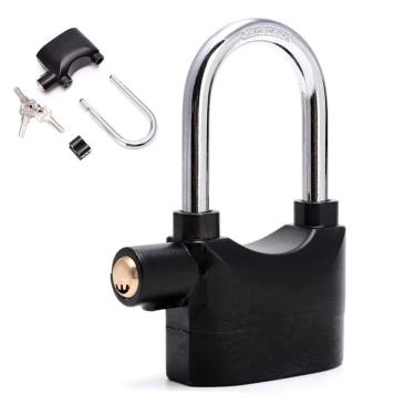 Imagem de Cadeado Alarme 110Db Sirene Bike Moto Som Alto Anti Furto