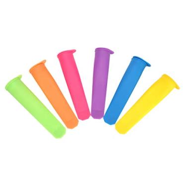 Imagem de Molde de sorvete de silicone reutilizável faça você mesmo, molde para fazer barra de gelo com tampa à prova de vazamentos, fácil de usar, sem BPA para crianças, adultos,