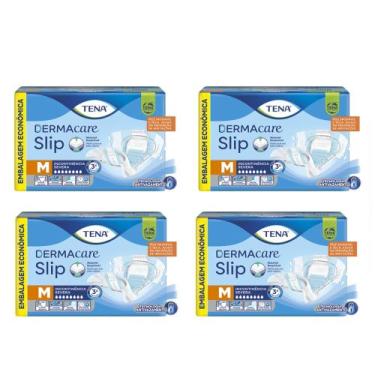 Imagem de Fralda Geriátrica/Adulto Tena Slip Dermacare - 4 Pacotes com 16 Tiras,