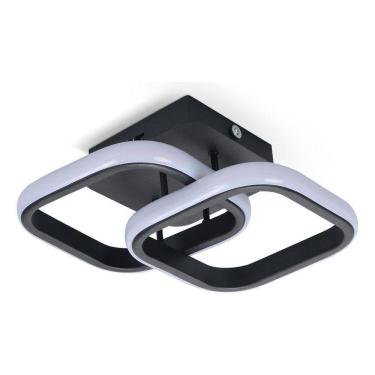 Imagem de Luminária Led 3Em1 Quadrado Moderno Bivolt 20W Sobrepor Pret