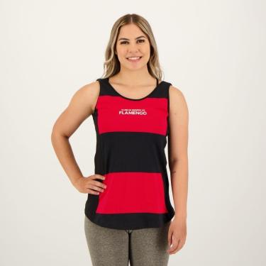 Imagem de Regata Flamengo Lab Feminina Preta e Vermelha-Feminino