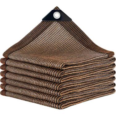 Imagem de QHAIYYBF 80% de tecido de sombra - Rede de proteção solar de 10 x 5 m com ilhós, proteção UV leve e durável, pano de sombra para jardim, pátio, pérgola, varanda plantas, estufa, canil, galinheiro, ao