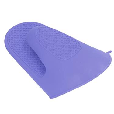 Imagem de LiebeWH Luvas de Forno de Silicone Isolamento Térmico Antiderrapante Cozinhar Pitada Luvas de Proteção Confortável para Assar Cozinhar Churrasco 400f (Roxo)