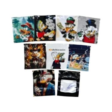 Imagem de 50 Sacos Ziplock Mylar Reutilizáveis 5x6cm, Impermeáveis E À Prova De 