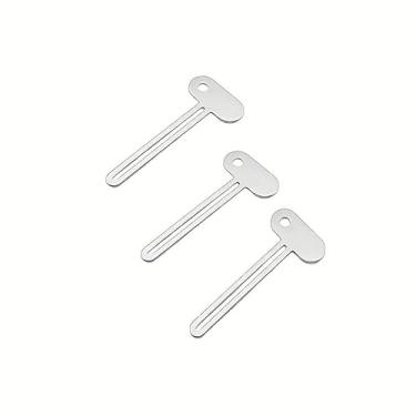 Imagem de Conjunto de espremedores de pasta de dente de aço inoxidável com 3 peças | Dispensador manual de tubo de metal para cremes e limpadores