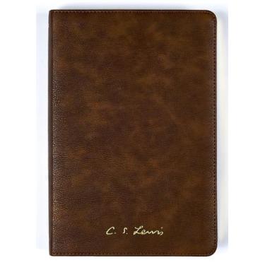 Imagem de Livro - Bíblia C. S. Lewis NVI, Capa luxo marrom, Leitura Perfeita