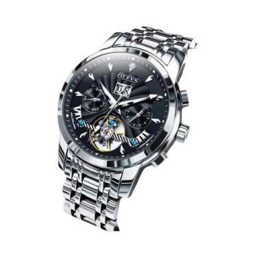 Imagem de Relógio Mecânico De Luxo Para Homens OLEVS Automático Clássico Com Cal