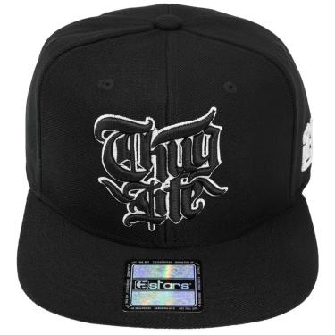 Imagem de Boné Aba Reta E-Stars Logo Thug Life Alto Relevo Masculino-Masculino