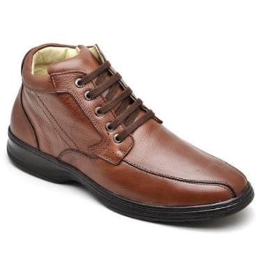 Imagem de Bota Social Masculino Couro Cano Alto Estilo Leve Conforto-Masculino