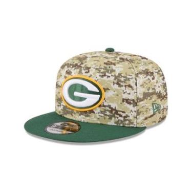 Imagem de BONE NEW ERA 9FIFTY GREEN BAY PACKERS NFL SALUTE SERVICE 2025 MILITAR-Masculino