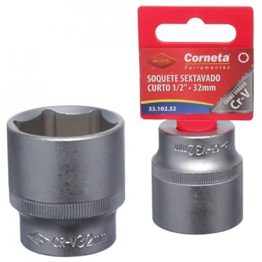 Imagem de Soquete Sextavado Curto 1/2 32Mm Corneta