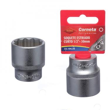 Imagem de Soquete Estriado Curto 1/2 30Mm Corneta