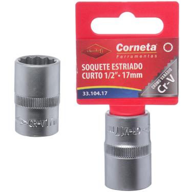 Imagem de Soquete Estriado Curto 1/2 17Mm Corneta
