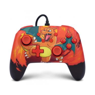 Imagem de Controle com fio PowerA Enhanced para Nintendo Switch Charizard Vortex cabo USB 3m botões avançados