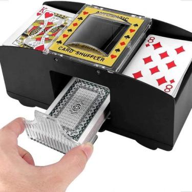 Imagem de Embaralhador De Cartas Automático Misturador Para 2 Baralhos Poker Tru