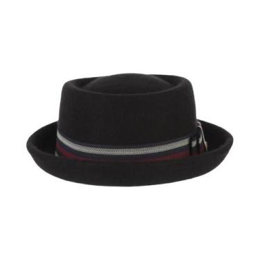Imagem de Chapéu Fedora Unissex 100% Lã Com Aba Curvada Para Outono E Inverno - 